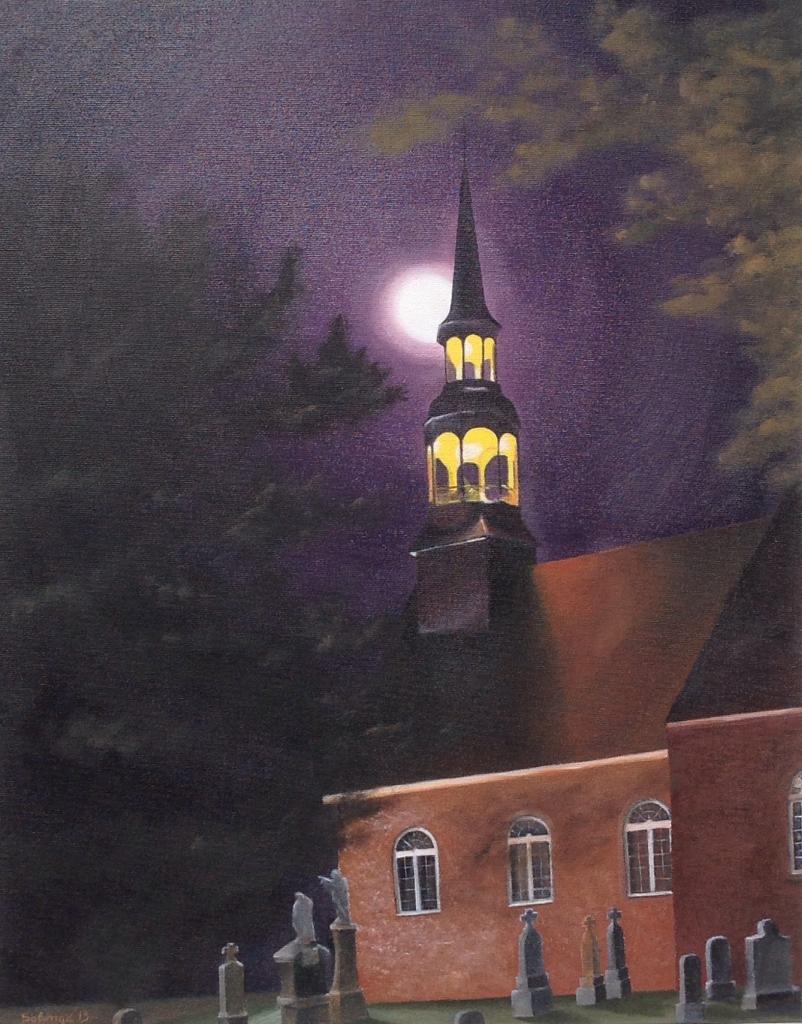 Église de Vaudreuil au clair de lune